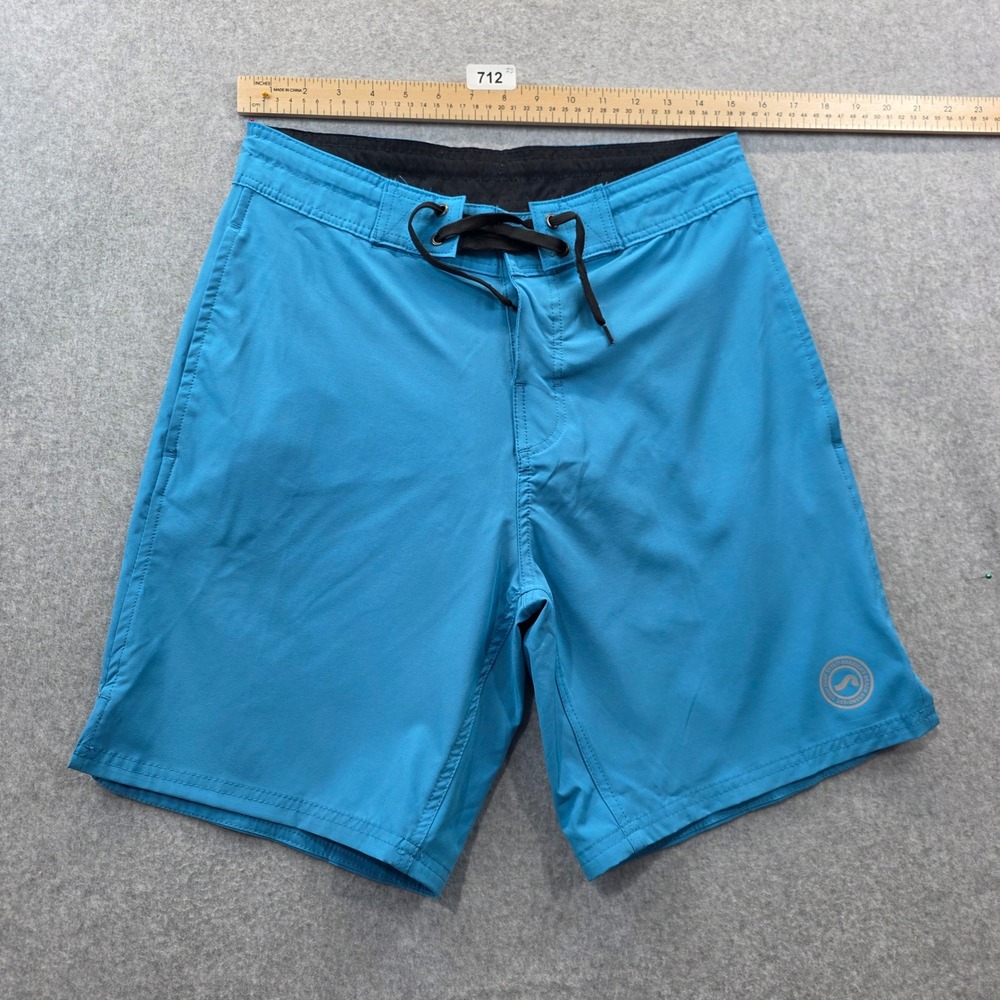 Surf Style Mens Board Shorts Blue Swim Trunks Size 30 Stretch Beachwear